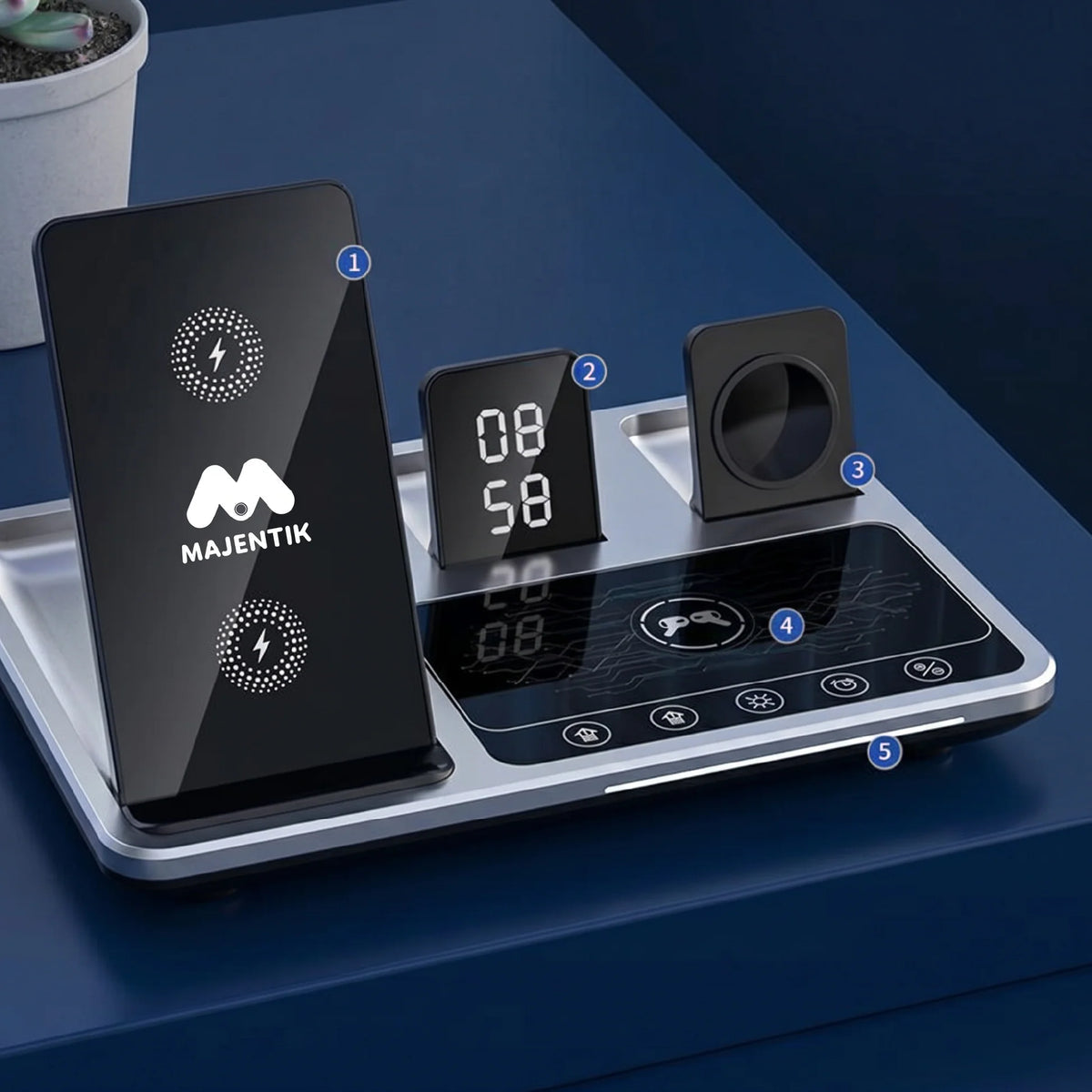 Majentik 4-In-1 Wireless Charging Station MW-12